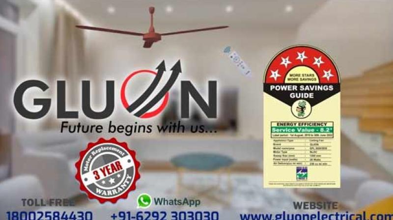 Gluon Electrical Introduces India’s Most Energy Efficient Fan Saving Up To 60% Electricity